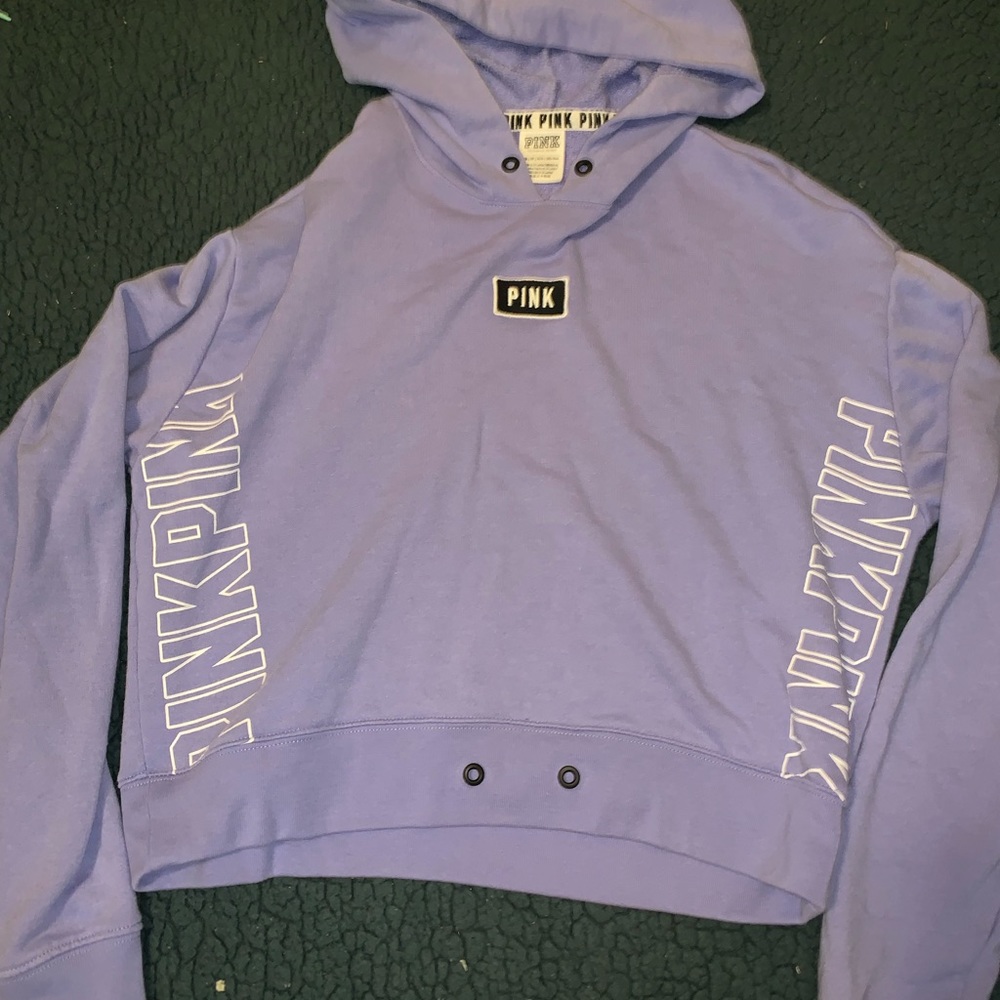 PINK croptop hoodie